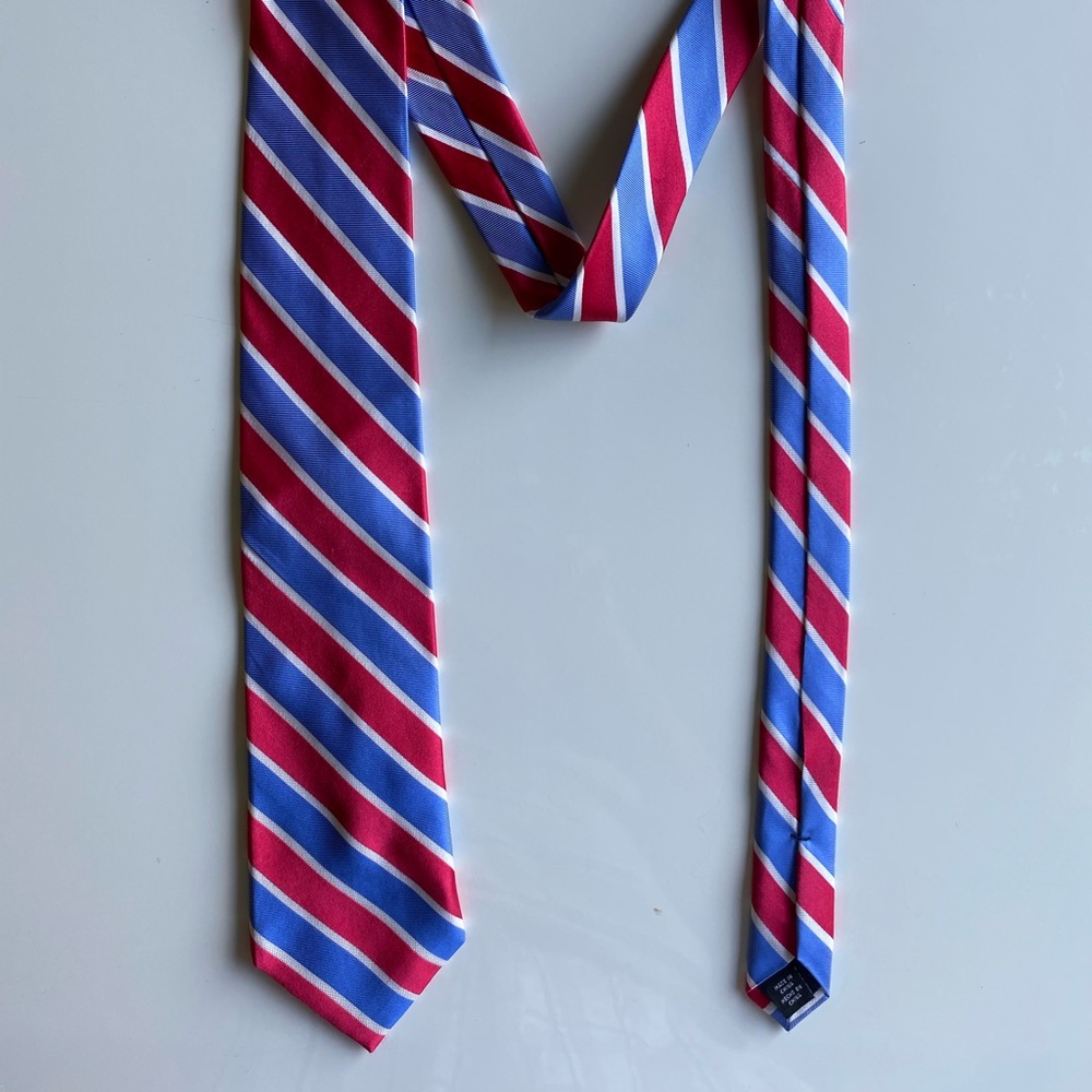 U.S. Polo Assn. 100% Silk red and blue tie